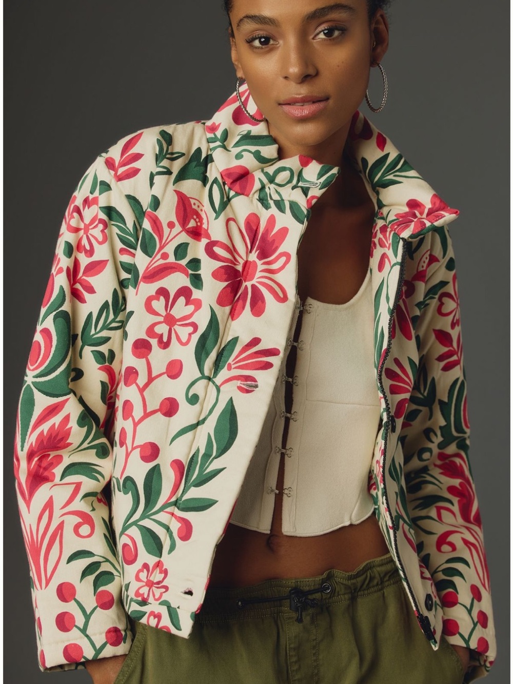 By Anthropologie Floral Jacket